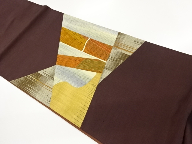 JAPANESE FUKURO OBI / WOVEN GEOMETRIC